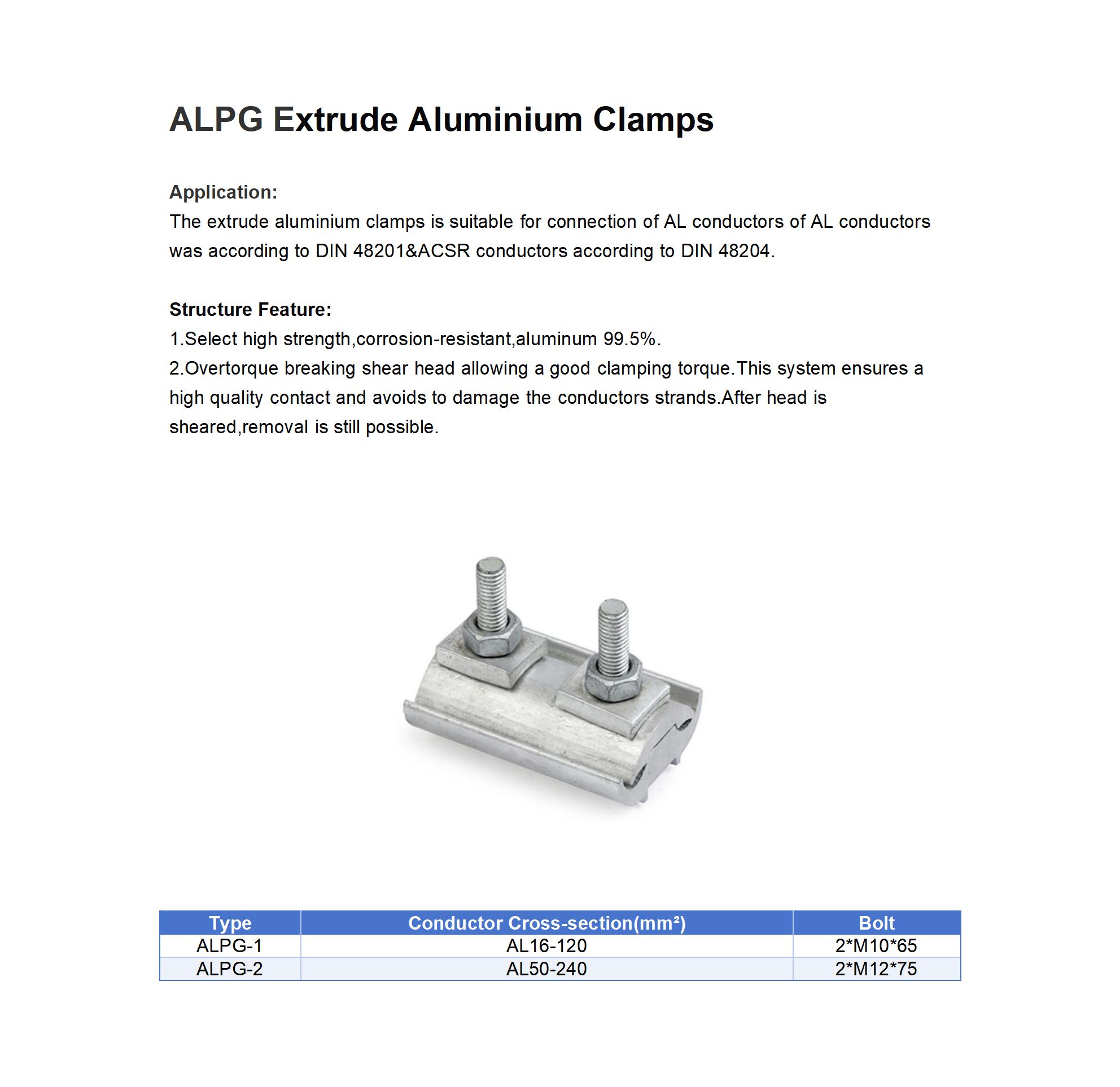 ALPG Aluminum Parallel Groove Clamp detail 1